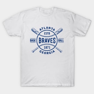 Atlanta Braves Bats & Ball 2 by Buck Tee T-Shirt